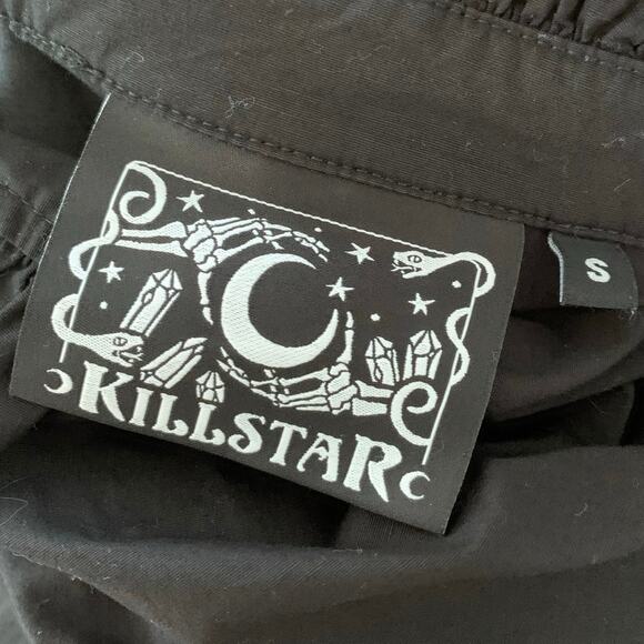 Killstar Womens Delia Ruffle Goth Long Sleeve Black Blouse Top Shirt Size Small - Picture 3 of 7